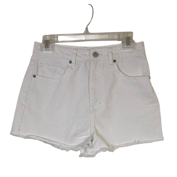 Harper‎ Heritage Womens High Rise Cut Off White Denim Short Size 27 Summer - Picture 1 of 7